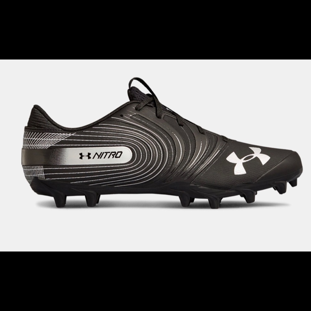 Under Armour MENS black and white Football cleats